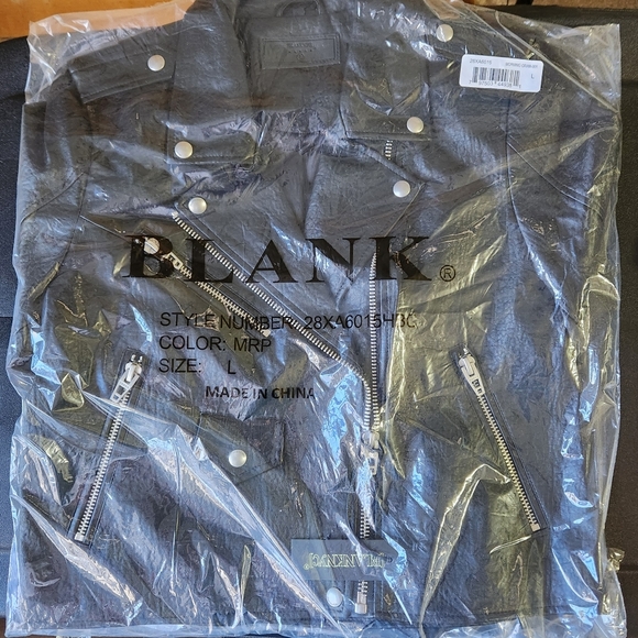 BLANKNYC Vegan Leather Jacket Womens Large Black Morning Gram Moto Jacket - Picture 6 of 6